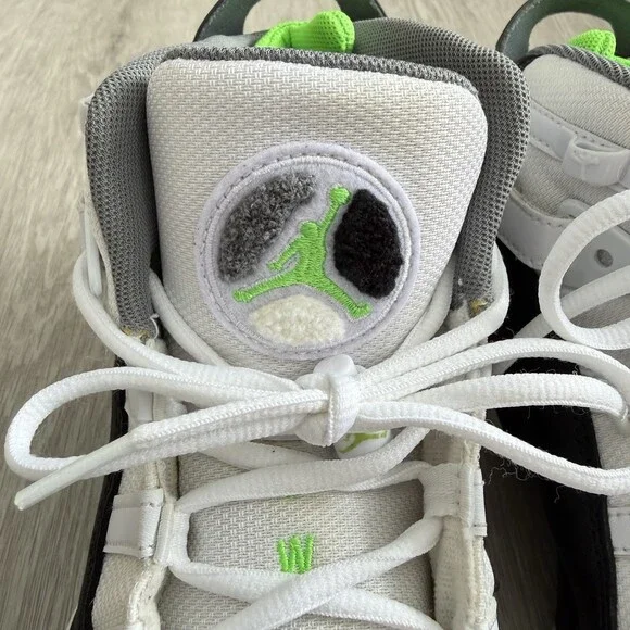 Nike JORDAN 6 Rings GS Sneakers Electric Green Black White 323419-130 Size 6.5Y - Picture 3 of 16